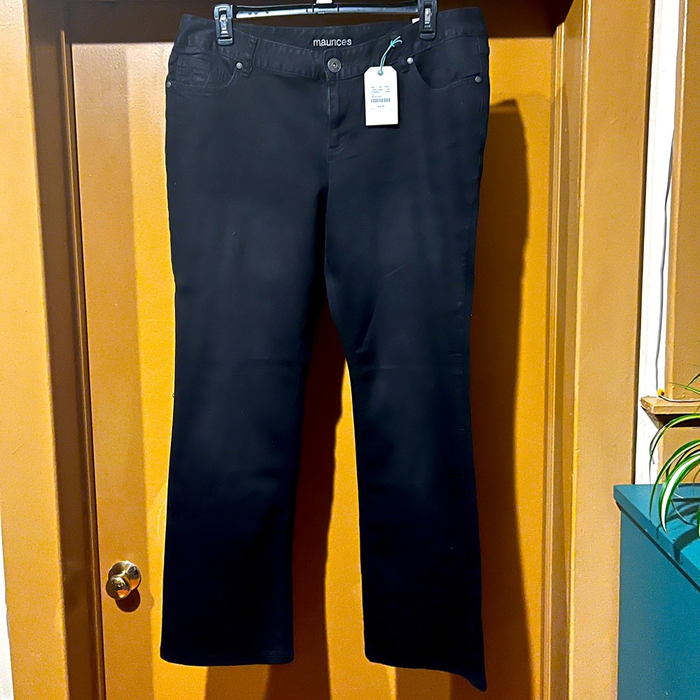 Maurices black bootcut jeans size 18 NWT